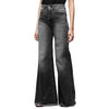 Wide Leg Jeans - Tassel Fashion Plus Size Mid-Waist Flare Jeans