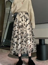  Timeless Elegance: Elegant Mesh Floral Skirt - Haute Damsel