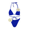 Sexy Flower Bandeau Bikini - Blossom into Elegance with Haute Damsel