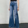 Wide Leg Jeans - Tassel Fashion Plus Size Mid-Waist Flare Jeans