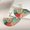 Elevate Your Style: Rattan Raffia Tassel Pendant Earrings by Haute Damsel