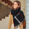 Signature Warmth Plaid Wool Scarf by Haute Damsel - Transitional Style for Winter to Spring