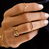 Minimalist Simple Smooth Line V-Rings | Haute Damsel