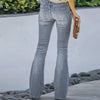 High Waist Flared Jeans - Gradient Color Slimming Bell-Bottoms