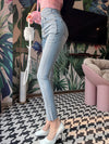 2024 Korean Fashion High Waist Jeans - Elastic Side Buckle Design