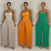 Effortless Summer Style: Solid Pleated Wide Leg Jumpsuit | Haute Damsel