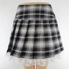 Chic Plaid Vibes: Side Slit Bodycon Mini Skirt - Haute Damsel