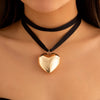 Love Heart Pendant Choker - Exaggerated Oversized by Haute Damsel