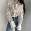 Captivate in Style: Sexy Hollow Floral Embroidery Blouse for a Dazzling Look