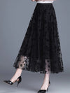  Timeless Elegance: Elegant Mesh Floral Skirt - Haute Damsel