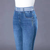 Korean Straight Jeans - High Waist Vintage Denim Pants