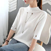 Sequined Pendant O Neck Half Sleeve T-Shirt - Haute Damsel 