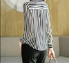 Haute Damsel's Striped Chiffon Shirt - Effortless Style for Every Occasion