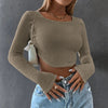  Long Sleeve Stitch T-Shirt Your Everyday Elegance -Haute Damsel's