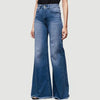 Wide Leg Jeans - Tassel Fashion Plus Size Mid-Waist Flare Jeans