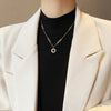 Double-Sided Roman Digital Wafer Pendant Necklaces at Haute Damsel