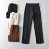 Tailored Front Seam Suit Trousers With Stepped Hem