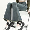 Summer Flared Jeans for Women - Vintage Blue Denim