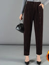 Casual Elegance: Corduroy Straight Pants by Haute Damsel