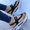 Plus Size Platform Wedge Sandals for Women - Closed Toe Casual Roman Sandals