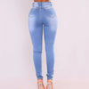  High Waist Cotton Denim Jeans - European & American Style 