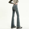 Summer Flared Jeans for Women - Vintage Blue Denim