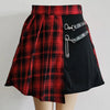 Chic Plaid Vibes: Side Slit Bodycon Mini Skirt - Haute Damsel