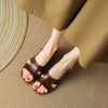 Chic Comfort: PU Leather Open Toe Sandals for Effortless Style