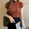  Chic Comfort: Turtleneck Knitted Shirt by Haute Damsel