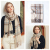 Signature Warmth Plaid Wool Scarf by Haute Damsel - Transitional Style for Winter to Spring