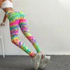 Wild and Colorful: Camouflage Leopard Print Leggings - Haute Damsel