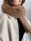 Chic Versatility: Double-Sided Plaid Scarf by Haute Damsel