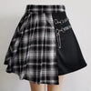 Chic Plaid Vibes: Side Slit Bodycon Mini Skirt - Haute Damsel