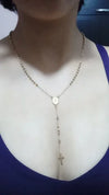 Stainless Steel Rosary Necklace with cross pendant for versatile wear