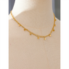 Stainless Steel Square Drop Necklace – double-layered overlay design