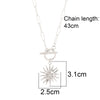 Sun Pendant Heart Necklace – sunburst and heart charms 