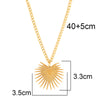 Sun Pendant Heart Necklace – sunburst and heart charms on a stainless steel choker chain