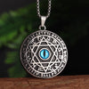 Tetragrammaton Stainless Steel Amulet for Men  Hebrew Tetragrammaton engraving.