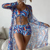 Print Tankini Set - Three-Piece Push Up Swimsuit for Women | Haute Damsel