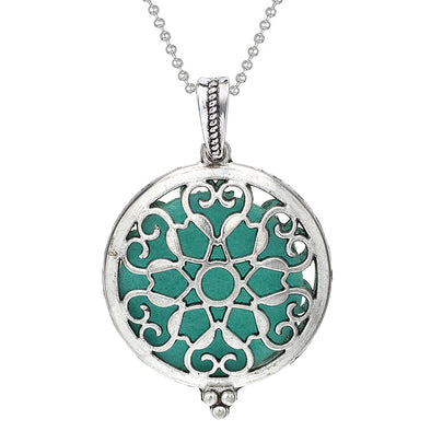 Tree of Life Aromatherapy Necklace – vintage open locket pendant