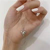 Vintage Flat Snake Chain Necklace with V-Shape Pendant