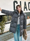 Winter Hooded Cotton Jacket – Thick Warm Parka for Women black 