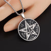 Witchcraft Pentagram Necklace – pentagram and Tetragrammaton pendant on a stainless steel chain