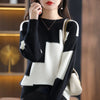 Women's Autumn Crewneck Knit Sweater – Trendy 2024 Korean Style Pullover Jumper for Casual Wear