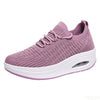 Women's Breathable Mesh Wedges - Air Mesh Platform Heel Shoes, Ladies Knitting Sock Sneakers, Casual Shoes