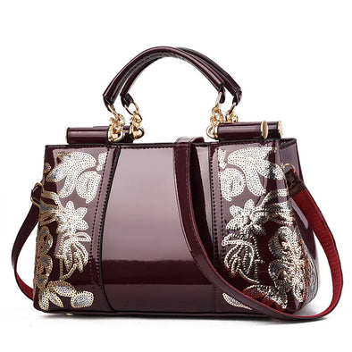 Women's Shiny Patent Leather Luxury Handbag – Large Capacity Fashion Shoulder & Messenger Bag
