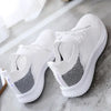 Women's Spring Sneakers - White Breathable Mesh Sports Shoes, Versatile Summer Flats