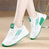 Women's Spring Sneakers - White Breathable Mesh Sports Shoes, Versatile Summer Flats