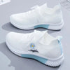 Women's Spring Sneakers - White Breathable Mesh Sports Shoes, Versatile Summer Flats
