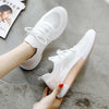 Women's Spring Sneakers - White Breathable Mesh Sports Shoes, Versatile Summer Flats